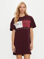 Bielizna nocna - Tommy Hilfiger Koszula nocna UW0UW05631 Czerwony Relaxed Fit - miniaturka - grafika 1