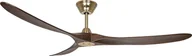 Wentylatory sufitowe - Energooszczędny wentylator sufitowy z pilotem Eco Genuino szczotkowany mosiądz / orzech 180 cm - miniaturka - grafika 1