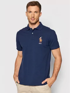 Koszulki męskie - Ralph Lauren Polo Polo 710853312001 Granatowy Regular Fit - grafika 1