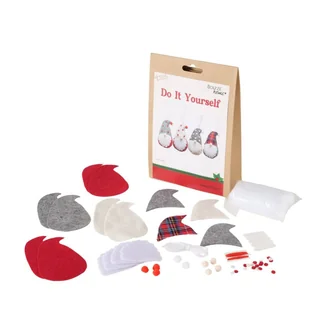 Zestaw DIY do samodzielnego stworzenia ozdób, 4 gnomy - Ozdoby bożonarodzeniowe - miniaturka - grafika 1