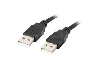 Kable USB - Lanberg kabel USB-A 2.0 M/M 0.5m czarny - miniaturka - grafika 1