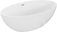 Wanny - Mexen Nike wanna wolnostojąca 175 x 100 cm, biała, przelew nikiel szczotkowany - 54071751000-97 - miniaturka - grafika 1