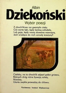 Dziekoński Wybór poezji - Poezja - miniaturka - grafika 1