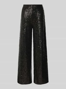 Spodnie materiałowe o szerokim kroju z cekinowym obszyciem na całej powierzchni model ‘Fauca’ - Spodnie damskie - miniaturka - grafika 1