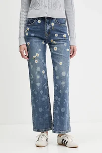 Desigual jeansy DAISYS damskie high waist 25WWDD16 - Spodnie damskie - miniaturka - grafika 1