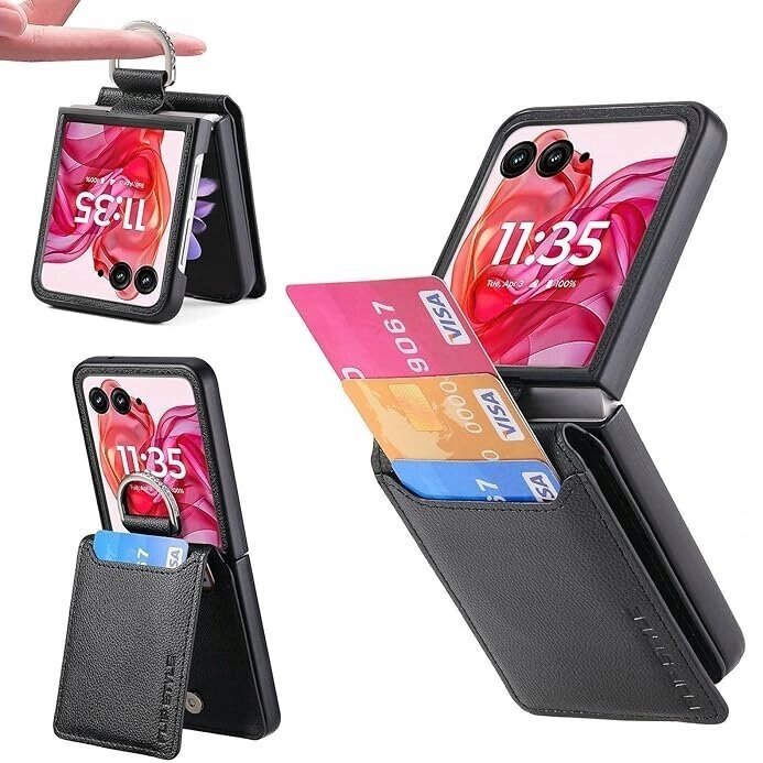 Etui Portfel Wallet do Motorola Razr 50 Ultra, z uchwytem i podstawką