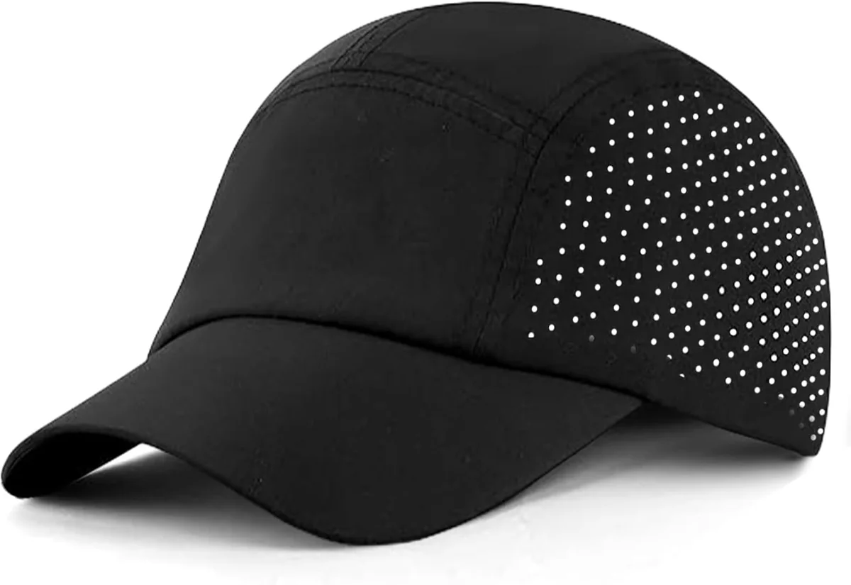 Czapka z daszkiem męska lekka oddychająca regulowana 50-62 cm czarna