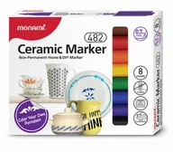 Kredki, ołówki, pastele i pisaki - Markery do ceramiki 8 kolorów 482 Monami - miniaturka - grafika 1