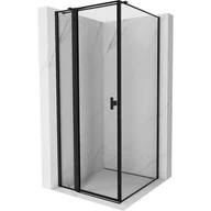 Kabiny prysznicowe - Mexen Mist T kabina prysznicowa uchylna lewa 90 x 90 cm, czarna ramka, czarna - 8A4T-090-090-70-70-L - miniaturka - grafika 1