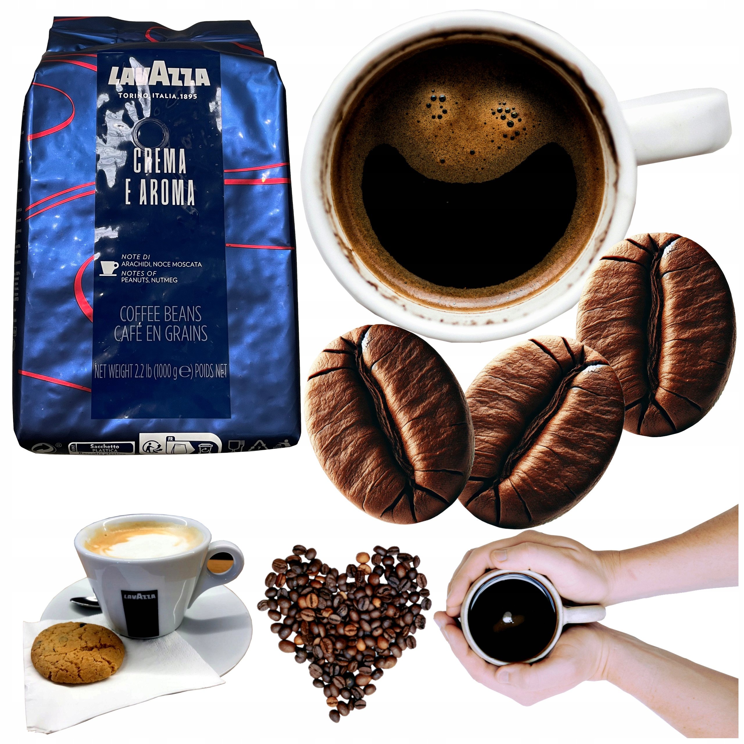 Kawa ziarnista Lavazza Crema e Aroma Blue 1kg mieszana Arabica Robusta 1op.