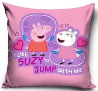 Poszewki na poduszki - Poszewka licencyjna 40x40 Świnka Peppa i George - miniaturka - grafika 1