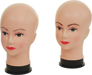 2x Głowa manekina HWC-G81, peruka manekin kobieta manekin manekin okno manekin, 30cm - Manekiny wystawowe - miniaturka - grafika 1