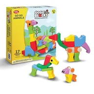 Klocki - Klocki magnetyczne Zoo 17el - klocki - miniaturka - grafika 1