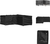 Pokrowce na meble ogrodowe - vidaXL Pokrowiec na meble ogrodowe w kształcie litery L 12 oczek 185x185x70 cm - Pokrowce ochronne na meble ogrodowe - miniaturka - grafika 1