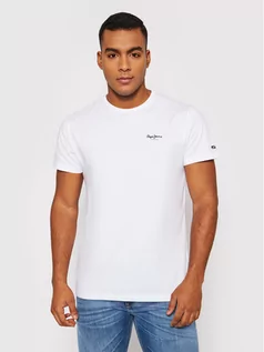Koszulki męskie - Pepe Jeans T-Shirt Original Basic 3 N PM508212 Biały Slim Fit - grafika 1