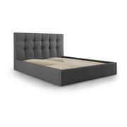 Łóżka - Ciemnoszare łóżko dwuosobowe Mazzini Beds Nerin, 160x200 cm - miniaturka - grafika 1