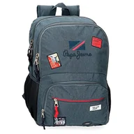Plecaki szkolne i tornistry - Pepe Jeans Kay Plecak szkolny Podwójna komora Przystosowany do wózka 15,6" Niebieski 32x45x15 cms Poliester 25,81L, niebieski, Talla única, Plecak szkolny z podwójną komorą adaptacyjną do wózka - miniaturka - grafika 1
