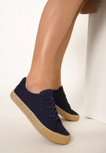 Granatowe Trampki International Love - Trampki damskie - miniaturka - grafika 1