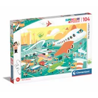Puzzle - Clementoni Puzzle 104 Super Kolor Big Airport - - miniaturka - grafika 1