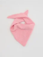 Czapki damskie - Reserved - Trójkątna chusta - pastelowy róż - miniaturka - grafika 1