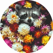 Malowanie po numerach - Twoje Hobby Malowanie po numerach okrągłe - Szop w kwiatach 40 - miniaturka - grafika 1