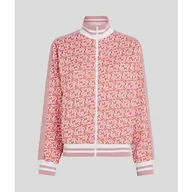 Bluzy damskie - Damska bluza bawełniana Karl Lagerfeld Jeans różowa - KARL LAGERFELD - miniaturka - grafika 1