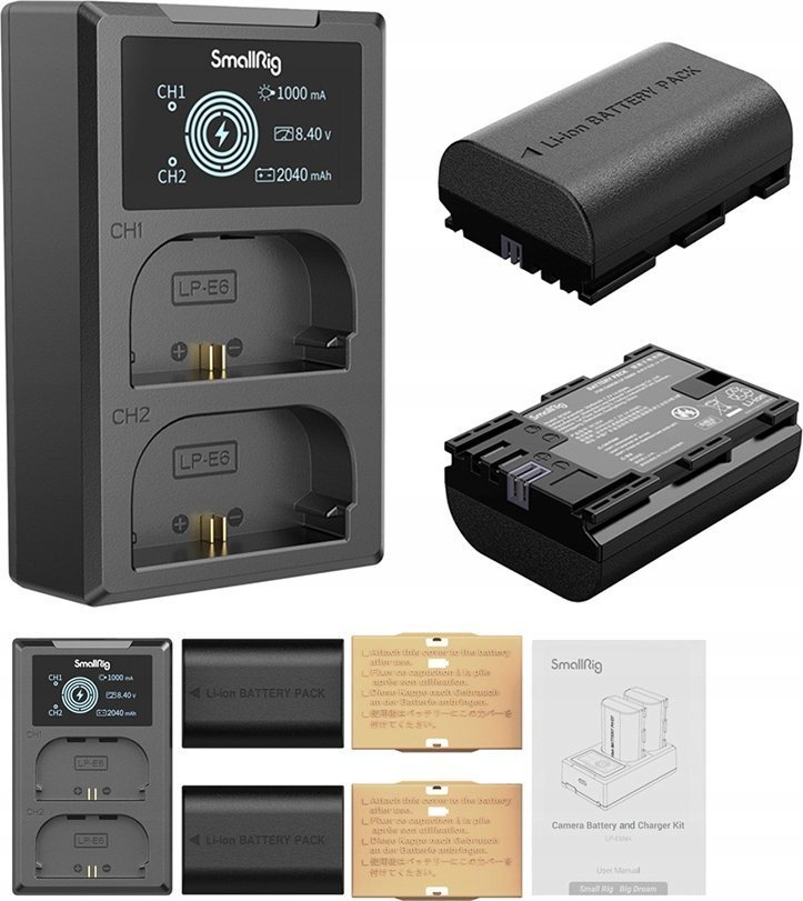 Ładowarka do aparatu SmallRig 3821 LP-E6NH Battery & Charger Kit