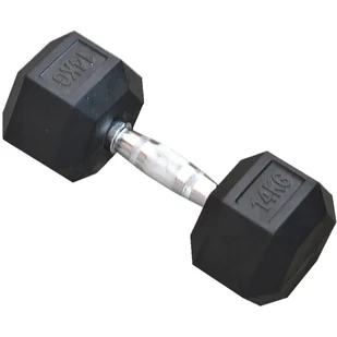 UPOMINKARNIA Hantla gumowa Hex 14kg eb fit 1015231-0 - Hantle i ciężarki - miniaturka - grafika 1
