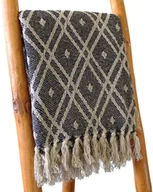 Narzuty - Bawełniana Narzuta Boho - Black & Biege Regency - miniaturka - grafika 1