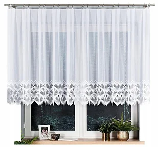 Felicja 400x120cm firana żakardowa prosta ze wzorem (gotowa) z obszyciem - Firany Felicja 400x120cm firana żakardowa prosta ze wzorem (gotowa) z obszyciem - Firany - miniaturka - grafika 1