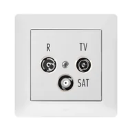 Gniazdka elektryczne - Elektro-Plast Gniazdo Astoria R-TV-SAT końcowe białe - miniaturka - grafika 1