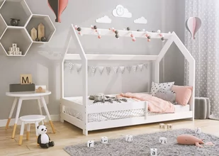 Meble Magnat Domek dziecięce 160x80 biały - Łóżka dla dzieci i młodzieży - miniaturka - grafika 1