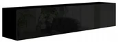 Szafki do salonu - Duża szafka wisząca pozioma czarna 175 cm Premium - miniaturka - grafika 1