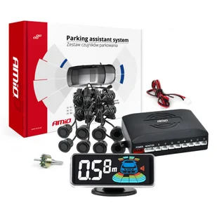 Czujniki parkowania cofania led 3d przód tył czarne gold 18mm amio-03192 - Czujniki parkowania Czujniki parkowania cofania led 3d przód tył czarne gold 18mm amio-03192 - Czujniki parkowania - miniaturka - grafika 1
