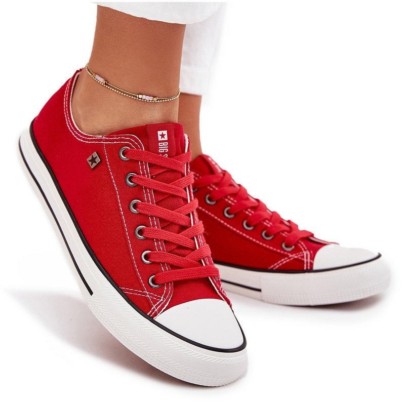 Trampki Damskie Niskie Big Star DD274A234 Czerwone-36