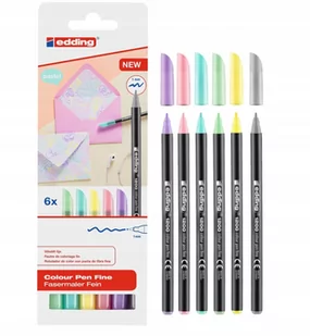 Edding Pisaki artystyczne 6kol pastel 1200/6S - Markery permanentne - miniaturka - grafika 3
