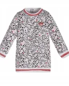 Bluzki damskie - Guess Bluzka Dziecięca Długi Rękaw Panterka Serca Bawełna 86/91 Gxa - miniaturka - grafika 1