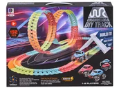 Pociągi dla dzieci - Elastyczny Tor Samochodowy, Wyścigowy 192 Elementy - miniaturka - grafika 1