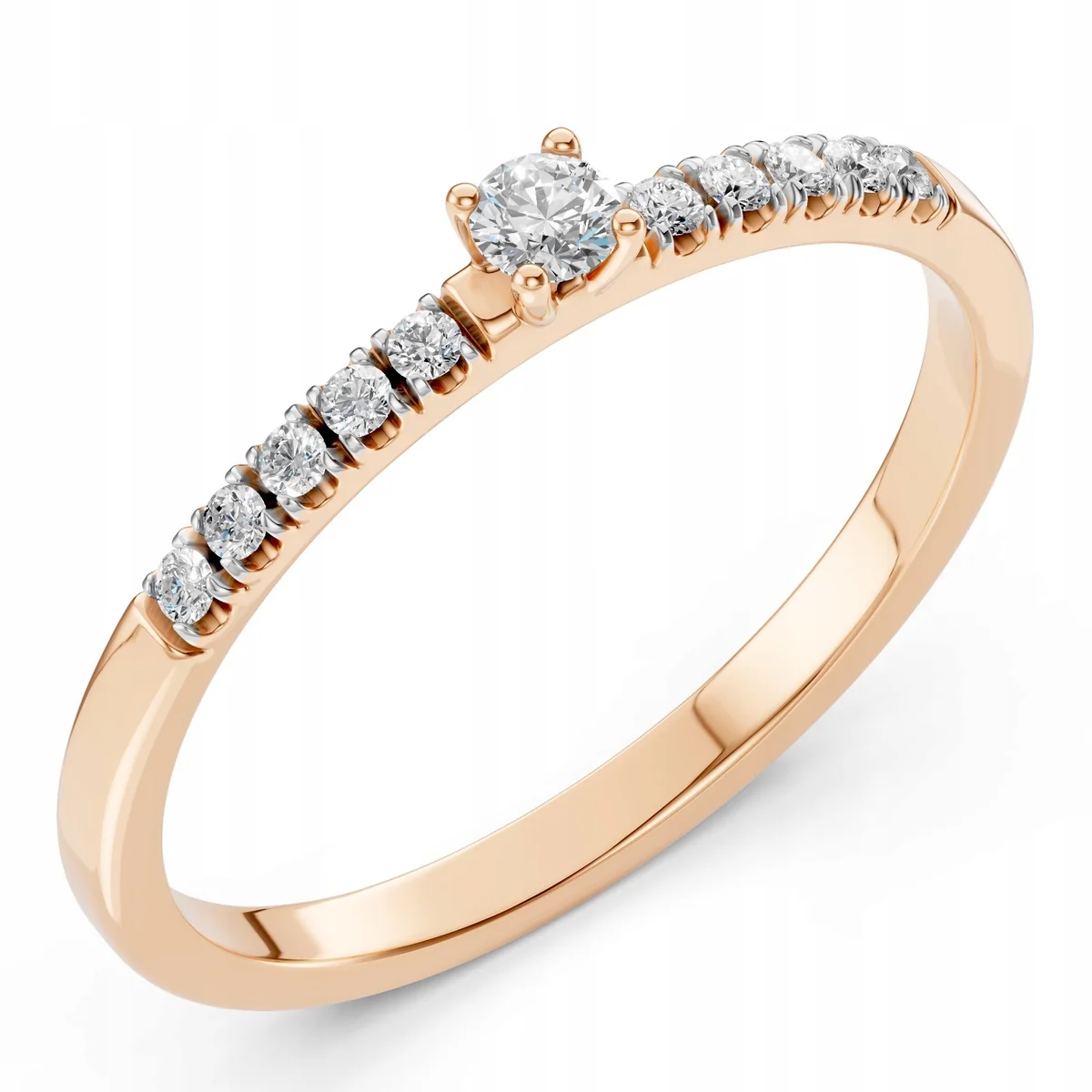 PIERŚCIONEK SREBRNY SREBRO 925 Z DIAMENTAMI BRYLANTAMI 0,17 CT LAB ESSYA