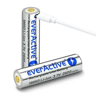 EVERACTIVE AKUMULATOR EVERACTIVE 18650 3,7V LI-ION 2600MAH MICRO USB Z ZABEZPIECZENIEM BOX EV18650-26M - Ładowarki i akumulatory - miniaturka - grafika 1