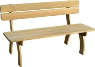 Ławki ogrodowe - Elior Drewniana ławka ogrodowa Abder - brązowa - miniaturka - grafika 1