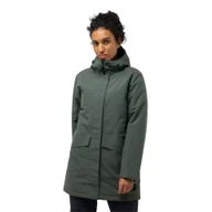 Płaszcze damskie - Damski płaszcz Jack Wolfskin TEMPELHOF COAT W slate green - XS - miniaturka - grafika 1
