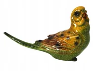 Figurki dekoracyjne - DEKORACYJNA FIGURKA PAPUGI W KOLORZE ZIELONO ŻÓŁTYM - miniaturka - grafika 1