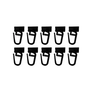 Agrafki ze ślizgiem do szyny sufitowej 10 szt. czarne - Karnisze - miniaturka - grafika 1