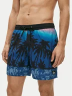 Kąpielówki męskie - Quiksilver Szorty kąpielowe Everyday Printed Volley 15 EQYJV04219 Niebieski Regular Fit - miniaturka - grafika 1