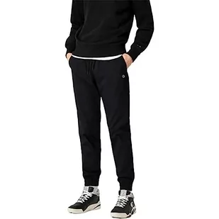 Champion Męskie spodnie treningowe Authentic Pants z logo C, Skinny, czarny, S - Spodenki męskie - miniaturka - grafika 1