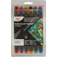 Kredki, ołówki, pastele i pisaki - Kuretake Kurecolor Twin, zestaw markerów, 12 sztuk - miniaturka - grafika 1
