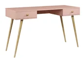 Biurka - Elior Różowe biurko scandi na drewnianych nóżkach B3-M68 - miniaturka - grafika 1