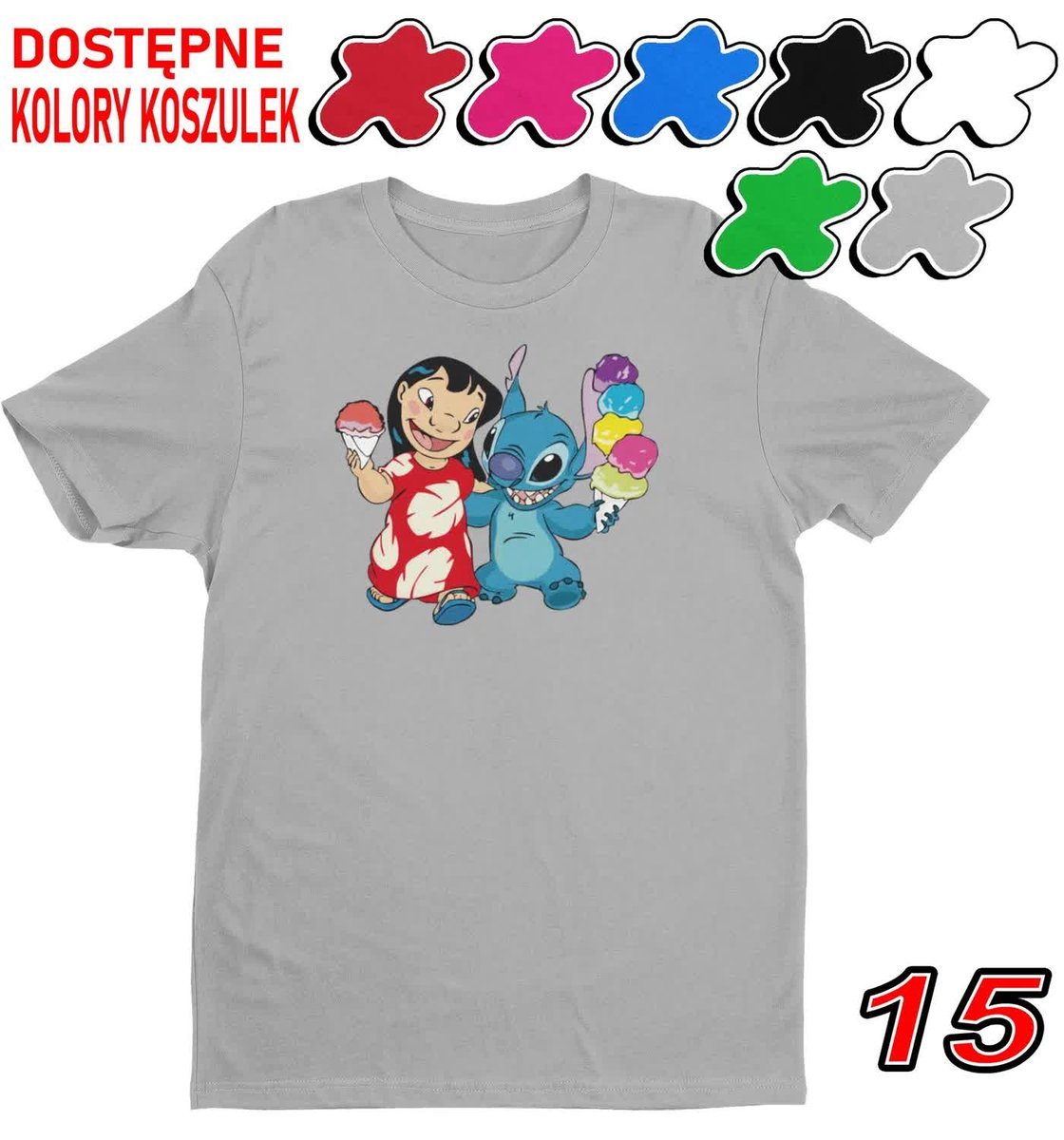 Koszulka Dziecięca Z Nadrukiem Dla Fana Stich Angel Słodziak -L 146-152