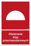 Systemy ekspozycyjne i znaki informacyjne - BB010 OTWIERANIE KLAP PRZECIWPOŻAROWYCH, FS - FOLIA SAMOPRZYLEPNA FOTOLUMINESCENCYJNA; (200X296MM) - miniaturka - grafika 1